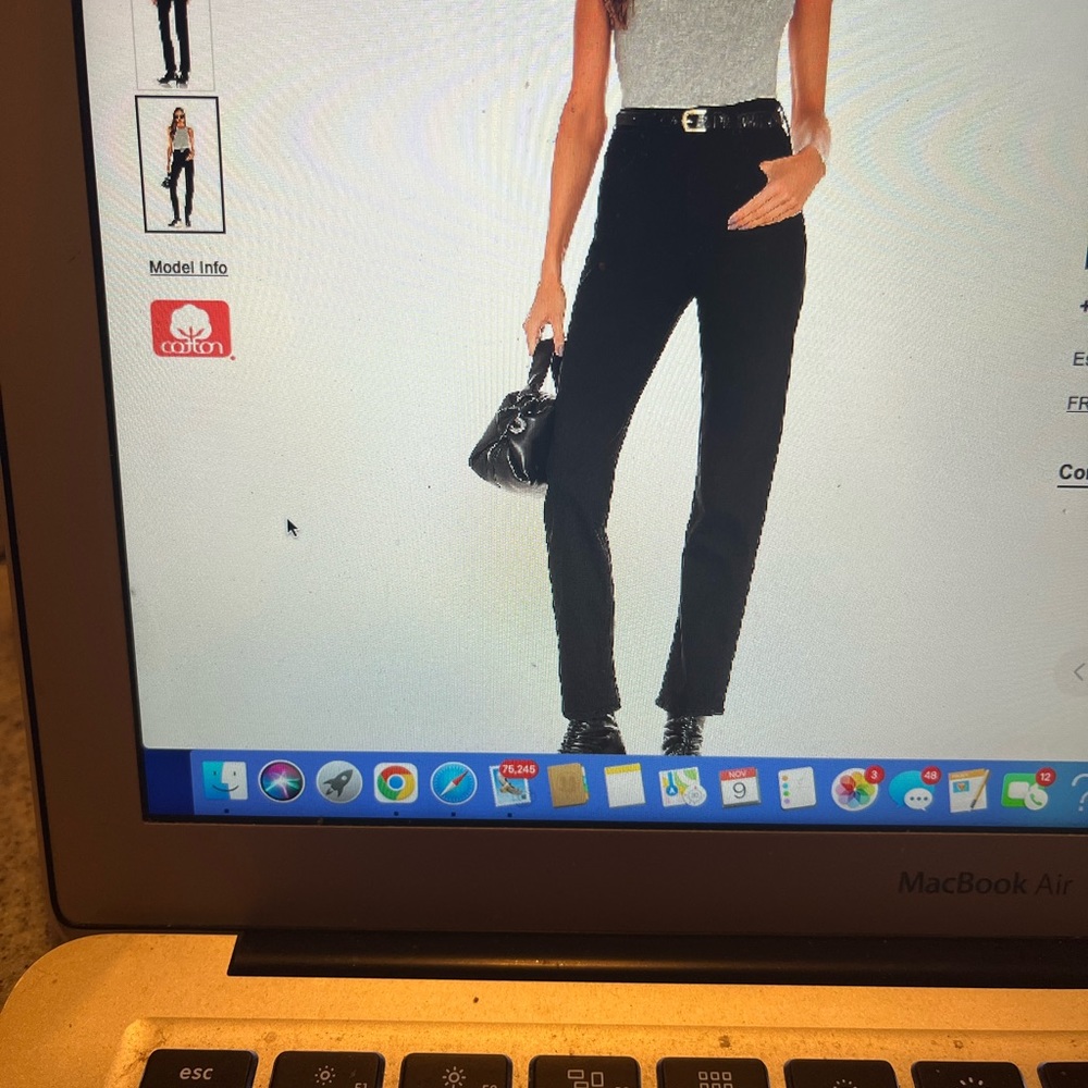 Mother High Waisted Rider Skimp Black Jean